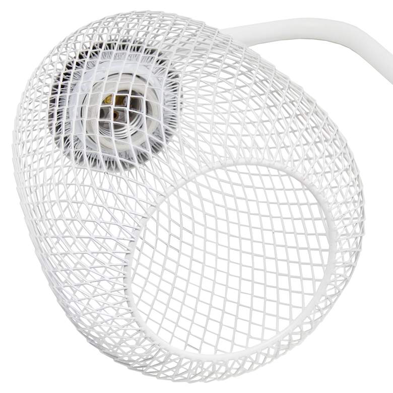 Image 6 All the Rages Lalia Home 19" High White Wire Mesh Modern Desk Lamp more views