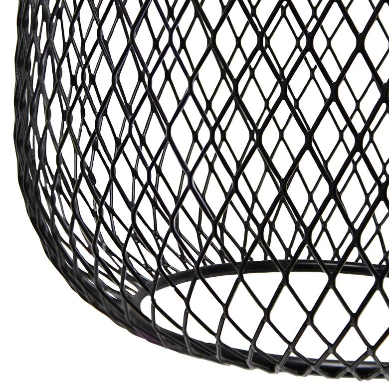 Image 4 All The Rages Lalia Home 19" Matte Black Wired Mesh Modern Desk Lamp more views
