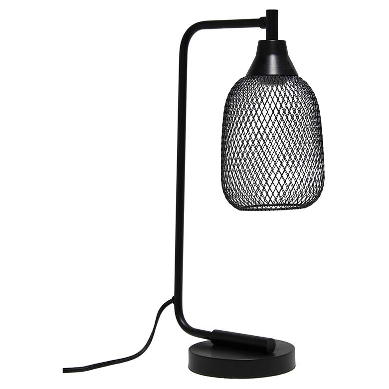 Image 5 All The Rages Lalia Home 19" Matte Black Wired Mesh Modern Desk Lamp more views