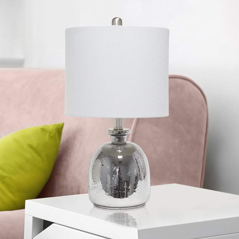 Image 1 All The Rages Lalia Home 20" Metallic Gray Glass Jar Accent Table Lamp