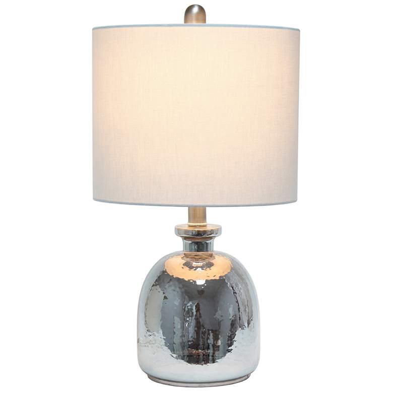 Image 3 All The Rages Lalia Home 20" Metallic Gray Glass Jar Accent Table Lamp more views