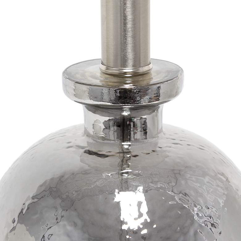 Image 5 All The Rages Lalia Home 20" Metallic Gray Glass Jar Accent Table Lamp more views