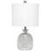 All The Rages Lalia Home 20" White and Smok Gray Glass Accent Lamp