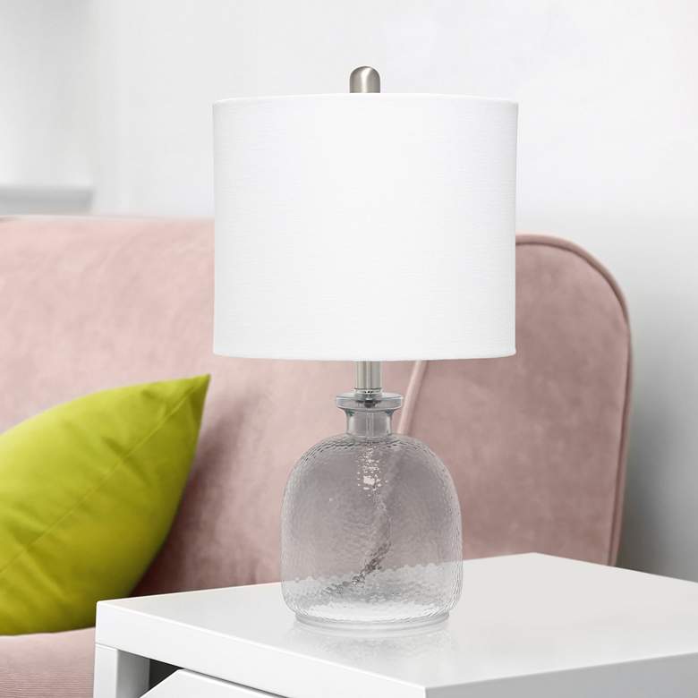 Image 1 All The Rages Lalia Home 20" White and Smok Gray Glass Accent Lamp