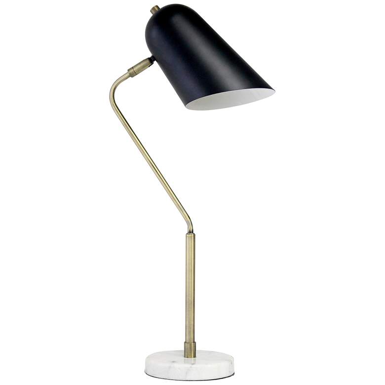 Image 2 All the Rages Lalia Home 23 1/2" Antique Brass Black Metal Desk Lamp