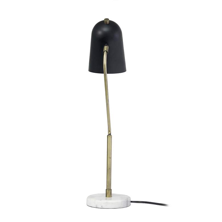 Image 3 All the Rages Lalia Home 23 1/2" Antique Brass Black Metal Desk Lamp more views