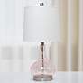 All the Rages Lalia Home 23 1/4" Rose Quartz Rippled Glass Table Lamp
