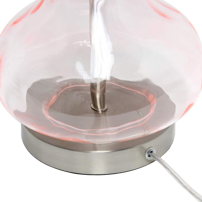 Image 6 All the Rages Lalia Home 23 1/4" Rose Quartz Rippled Glass Table Lamp more views
