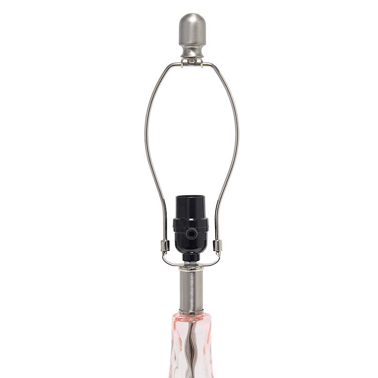 Image 7 All the Rages Lalia Home 23 1/4" Rose Quartz Rippled Glass Table Lamp more views