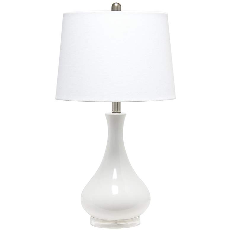 Image 2 All the Rages Lalia Home 26 1/4" White Ceramic Droplet Table Lamp