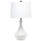 All the Rages Lalia Home 26 1/4" White Ceramic Droplet Table Lamp