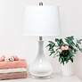 1_All the Rages Lalia Home 26 1/4" White Ceramic Droplet Table Lamp