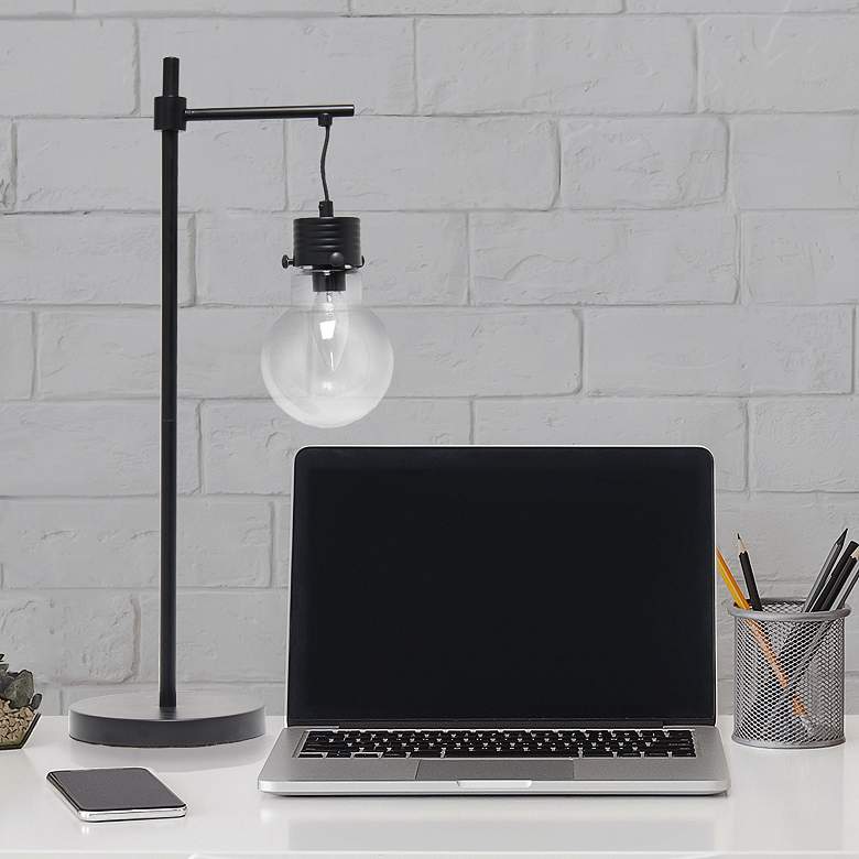 Image 1 All the Rages Lalia Home Beacon 24" Matte Black Metal Accent Lamp