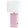 All the Rages Lalia Home Lexington 21" Blush Pink USB Table Lamp