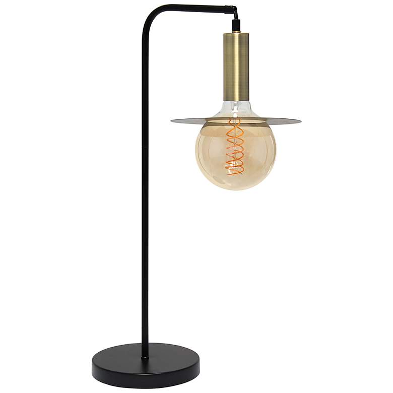 Image 2 All the Rages Lalia Home Oslo 24" Matte Black and Brass Modern Lamp