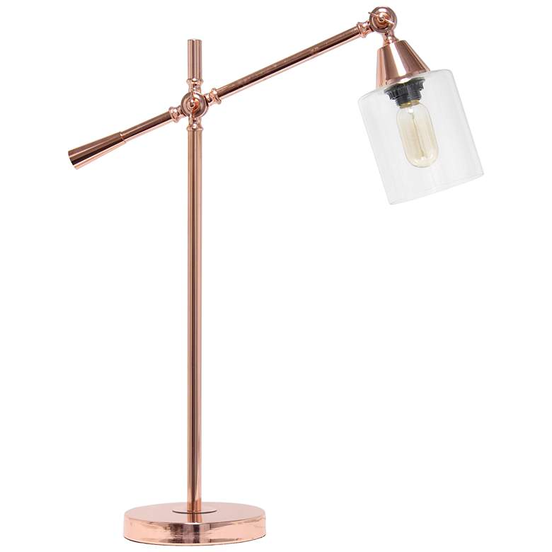 Image 2 All The Rages Lalia Home Rose Gold Vertically Adjustable Desk Lamp
