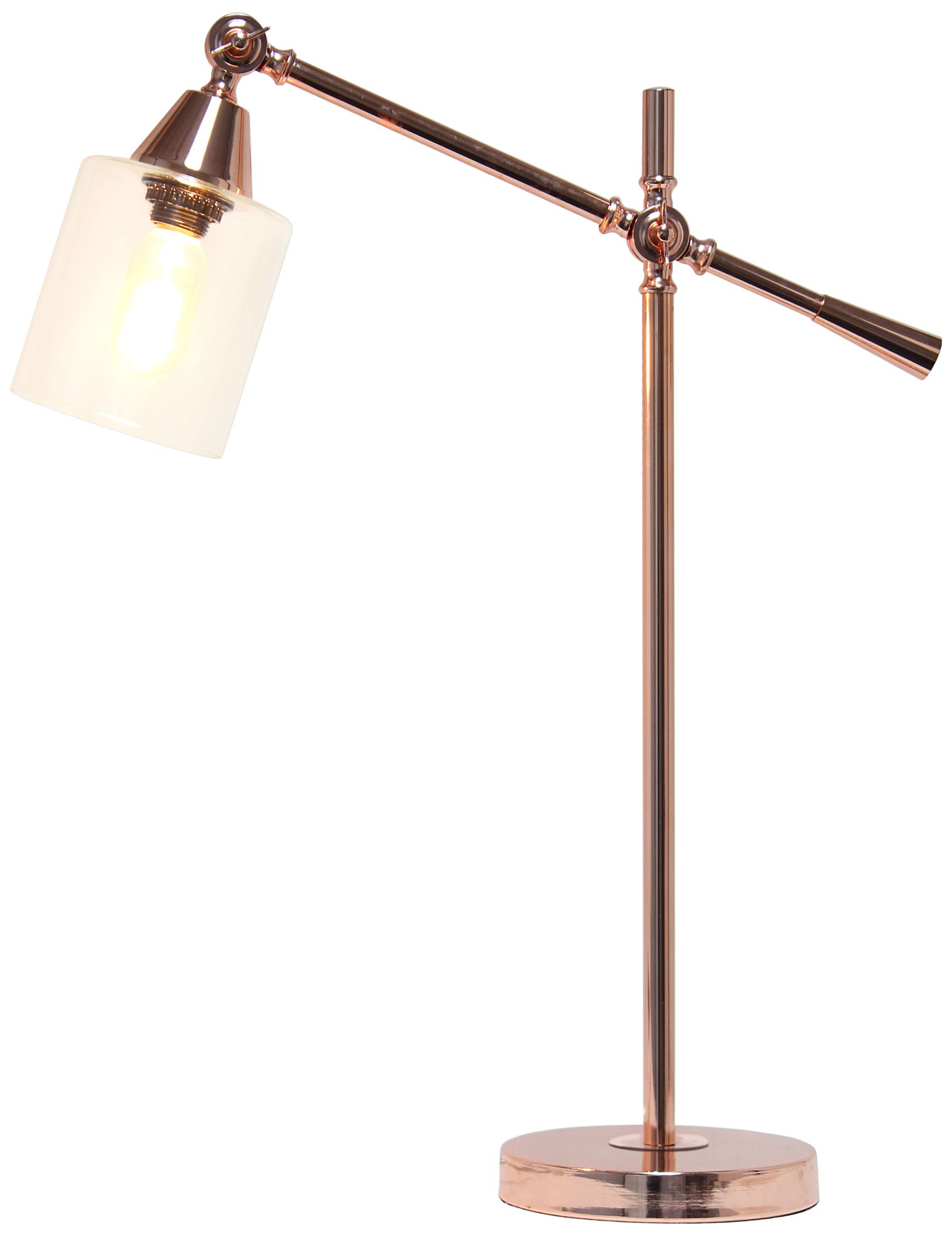 All The Rages Lalia Home Rose Gold Vertically Adjustable Desk Lamp