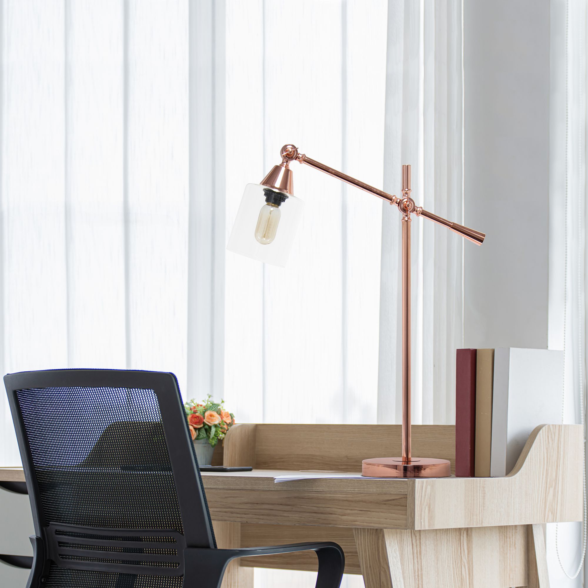 All The Rages Lalia Home Rose Gold Vertically Adjustable Desk Lamp
