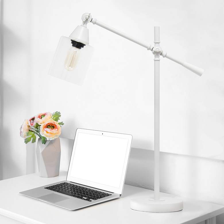 Image 1 All The Rages Lalia Home White Vertically Adjustable Desk Lamp