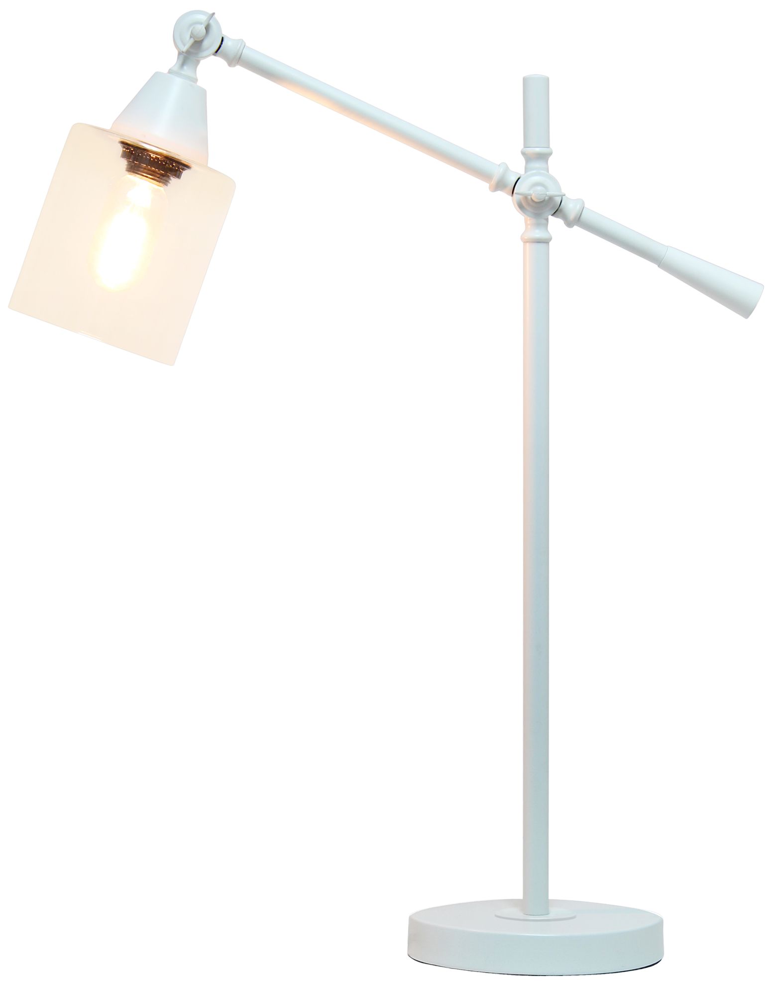 All The Rages Lalia Home White Vertically Adjustable Desk Lamp
