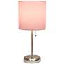 7_All the Rages LimeLights 19 1/2" Pink Shade Stick Table Lamp with USB more views