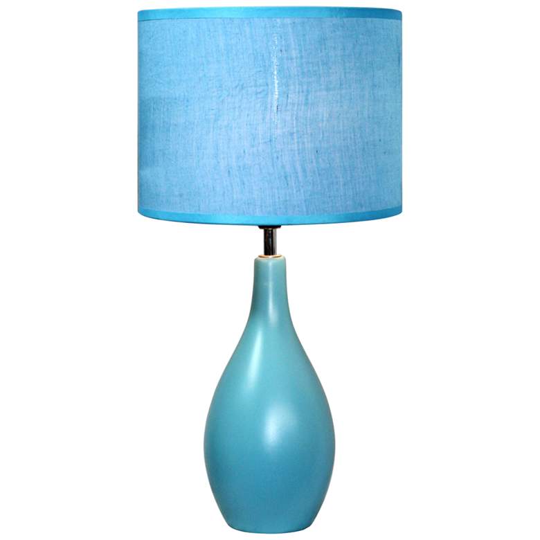 Image 2 All the Rages Loma 19 inch High Modern Blue Ceramic Accent Table Lamp