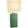 1_All the Rages Lowden 21" High Green Leather Wrapped Table Lamp