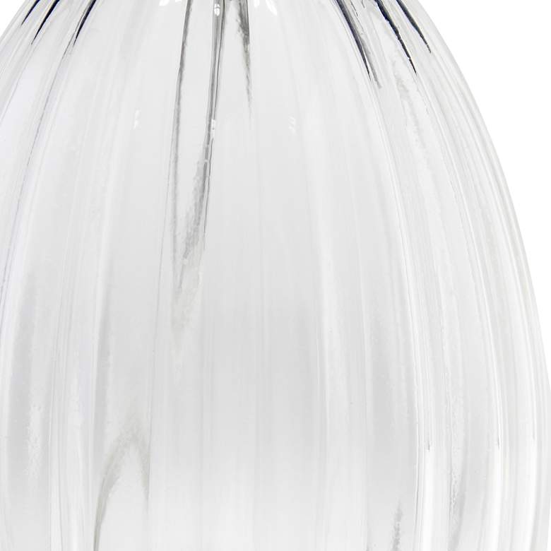 Image 5 All The Rages Markam 17 3/4" Clear Fluted Glass Accent Table Lamp more views