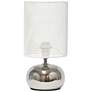 All The Rages Mesh Around 10" High Chrome Ceramic Mini Table Lamp