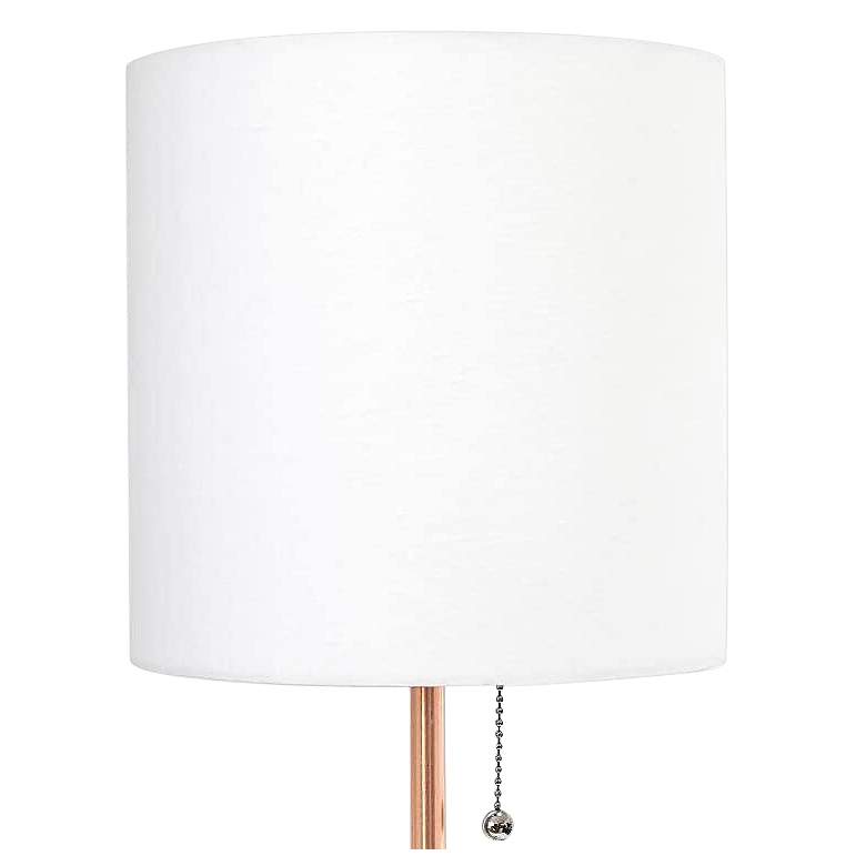 Image 3 All The Rages Oslo 19 1/2" Modern Rose Gold USB Accent Table Lamp more views
