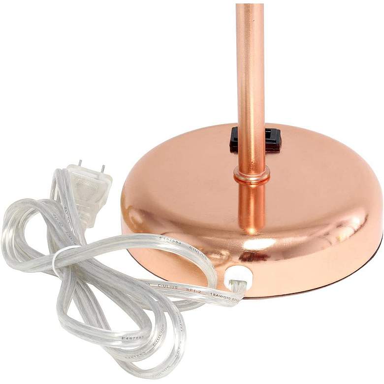 Image 6 All The Rages Oslo 19 1/2" Modern Rose Gold USB Accent Table Lamp more views