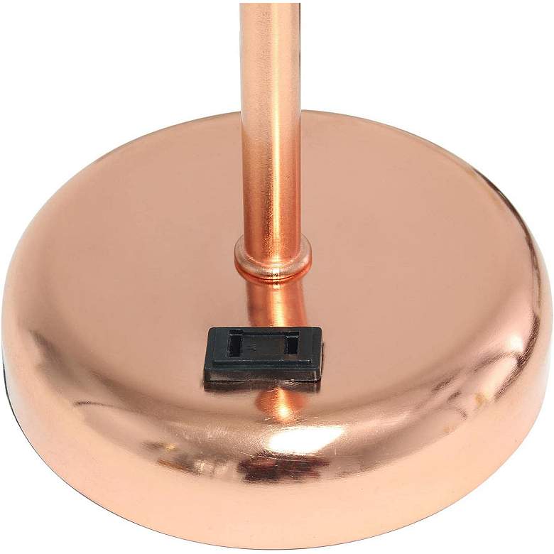 Image 7 All The Rages Oslo 19 1/2" Modern Rose Gold USB Accent Table Lamp more views