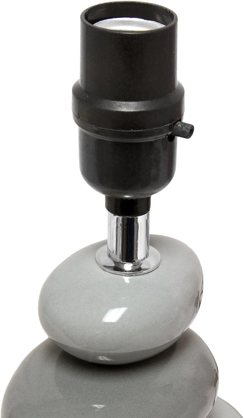 All The Rages Priva 14 3/4" High Gray Ceramic Stacking Stones Lamp