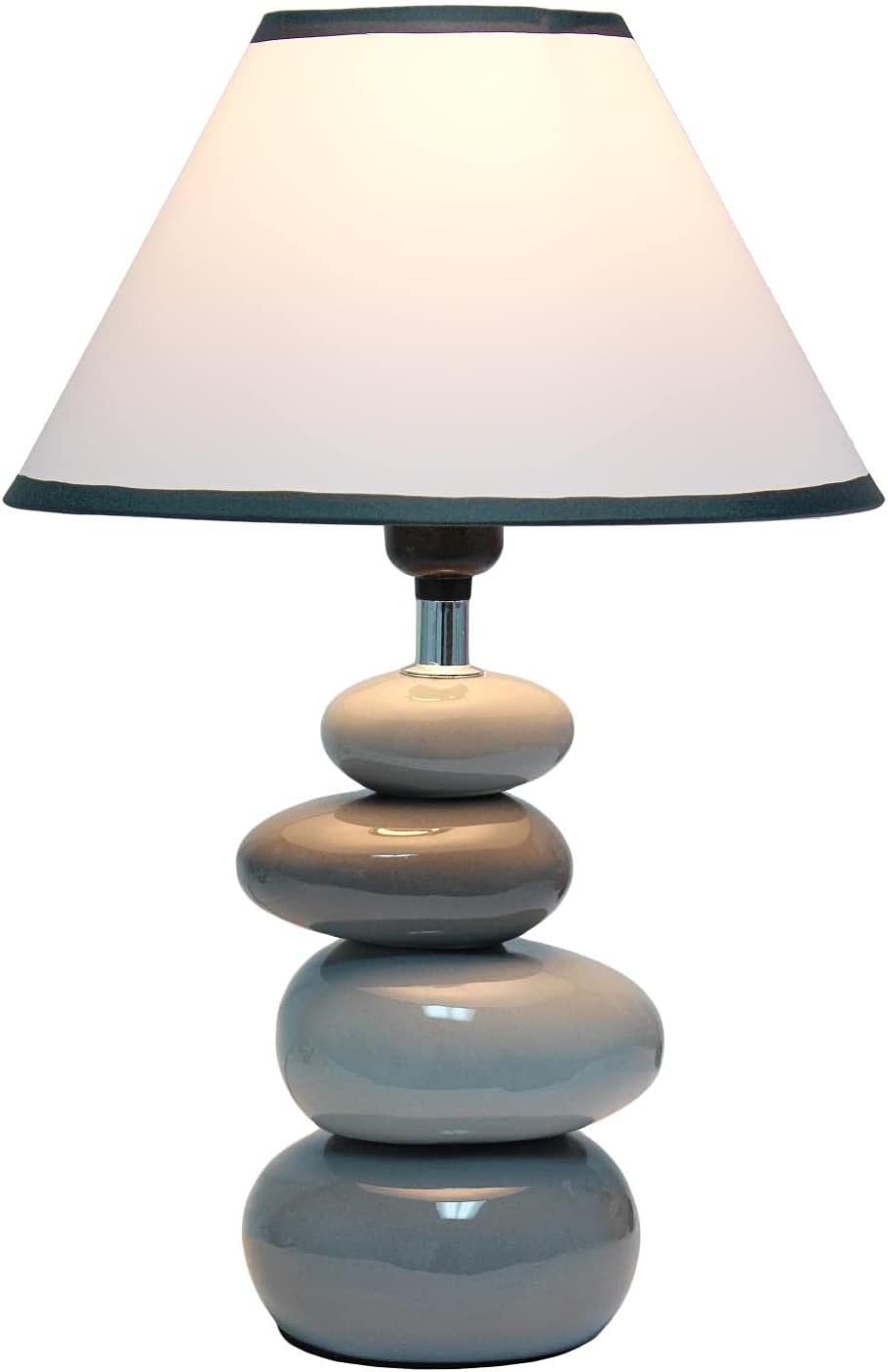All The Rages Priva 14 3/4" High Gray Ceramic Stacking Stones Lamp