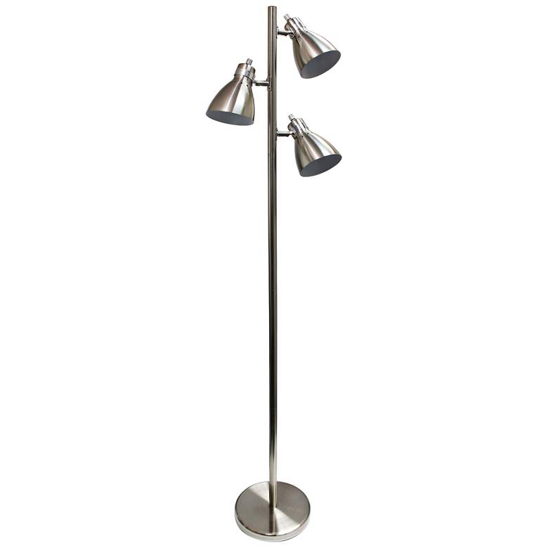 Image 1 All the Rages Rosemont 63 3/4" Brushed Nickel 3-Light Tree Floor Lamp