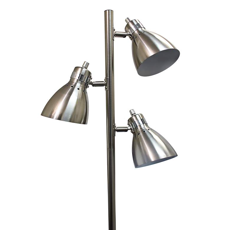 Image 2 All the Rages Rosemont 63 3/4" Brushed Nickel 3-Light Tree Floor Lamp more views