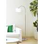 Thumbnail1 of All The Rages Saranap 66" Nickel and Chrome Modern Arc Floor Lamp