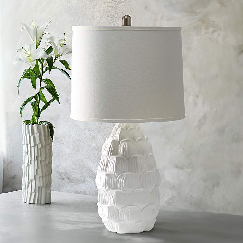 Image 2 All The Rages Seashell 28" High Coastal White Table Lamp
