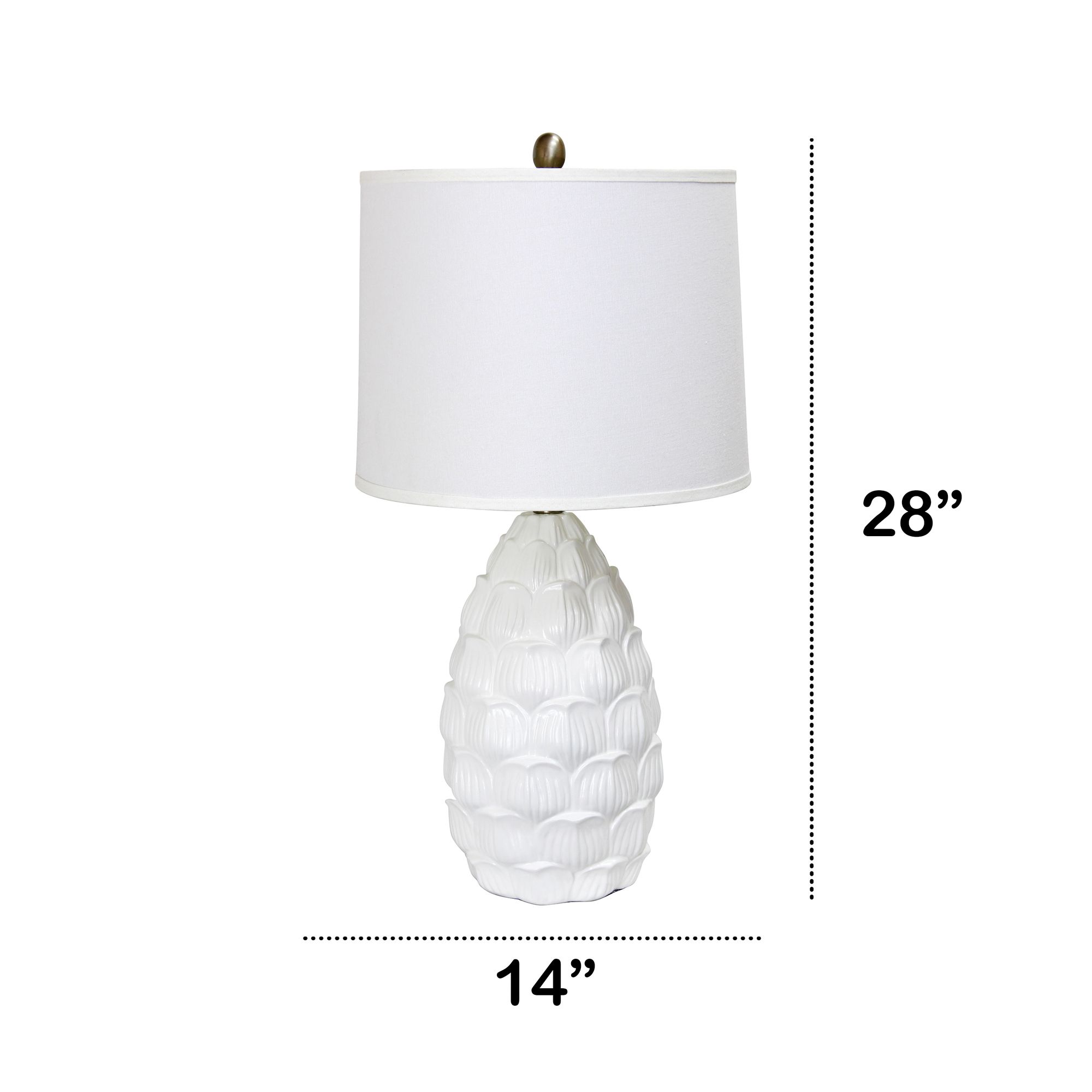 All The Rages Seashell 28" High Coastal White Table Lamp in scene