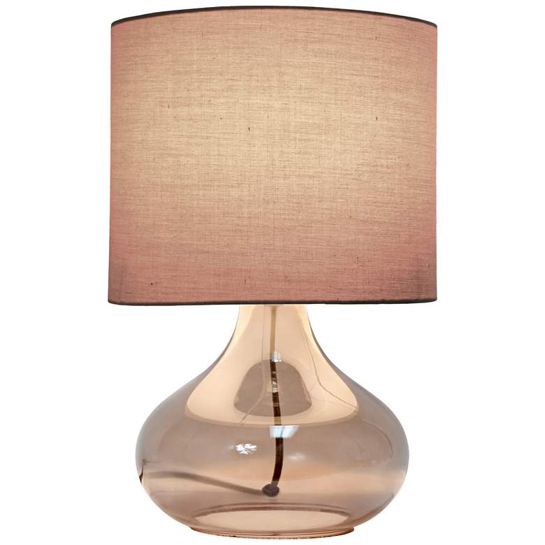 Image 3 All The Rages Simple Designs 13 1/2" Smoke Gray Glass Accent Lamp more views