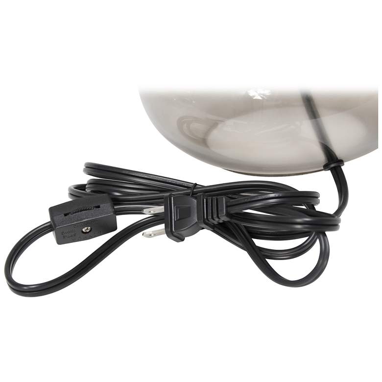 Image 4 All The Rages Simple Designs 13 1/2" Smoke Gray Glass Accent Lamp more views