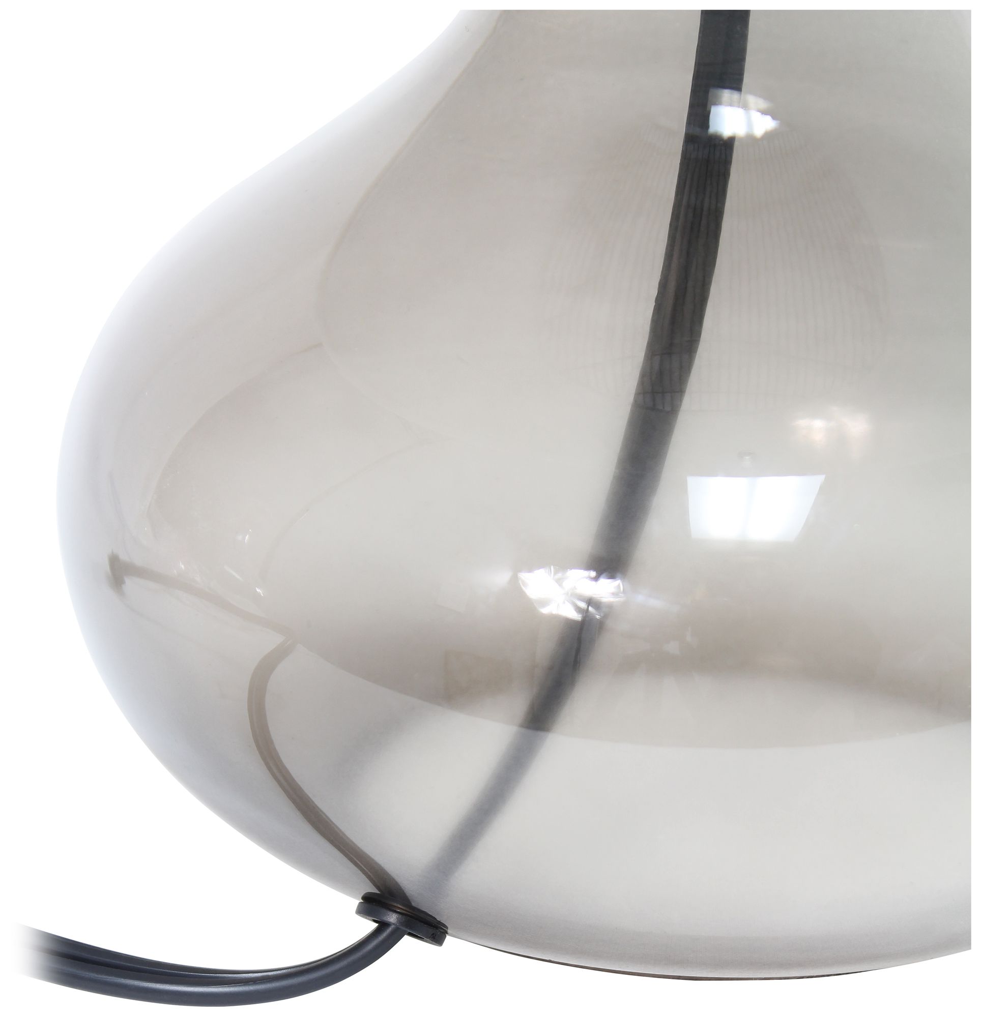 All The Rages Simple Designs 13 1/2" Smoke Gray Glass Accent Lamp