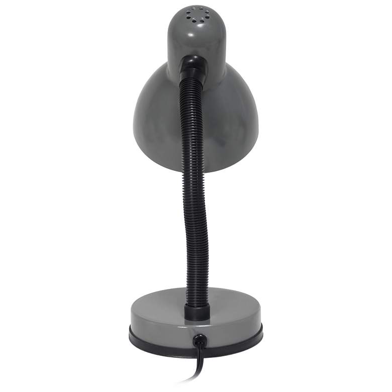 Image 5 All The Rages Simple Designs 13 3/4" Basic Gray Gooseneck Desk Lamp more views
