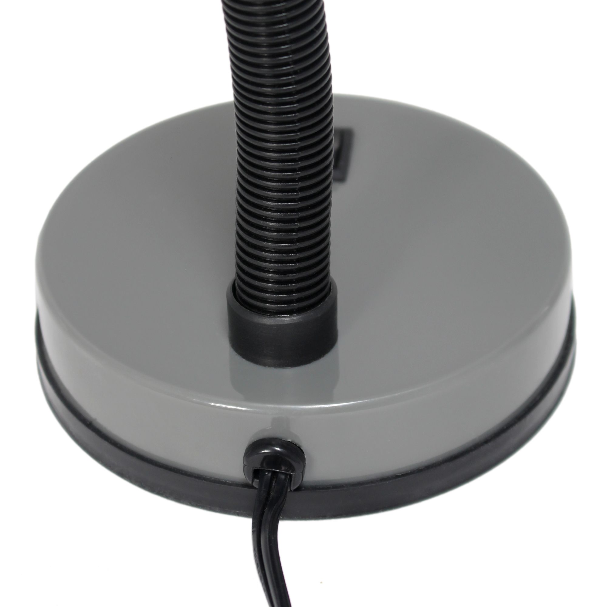 All The Rages Simple Designs 13 3/4" Basic Gray Gooseneck Desk Lamp