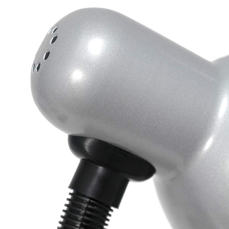 Image 4 All The Rages Simple Designs 13 3/4" Basic Silver Gooseneck Desk Lamp more views