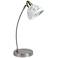 All the Rages Simple Designs 20 1/4" Nickel and Porcelain Desk Lamp