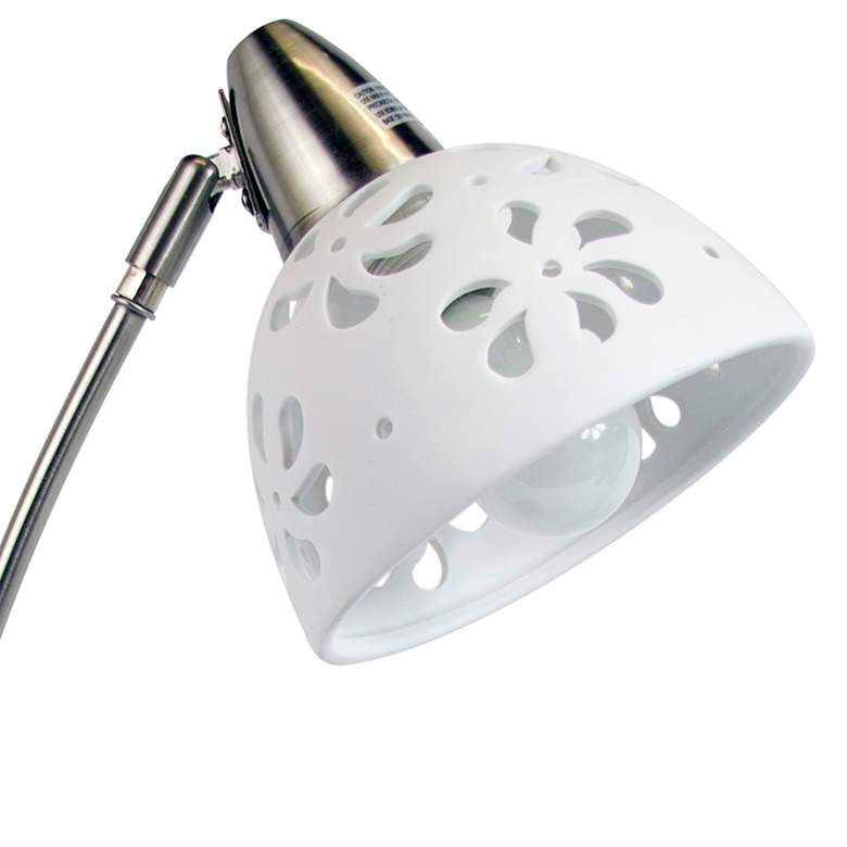 Image 4 All the Rages Simple Designs 20 1/4" Nickel and Porcelain Desk Lamp more views