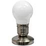 All the Rages Simple Designs 9" Nickel Touch Control Bulb Lamp