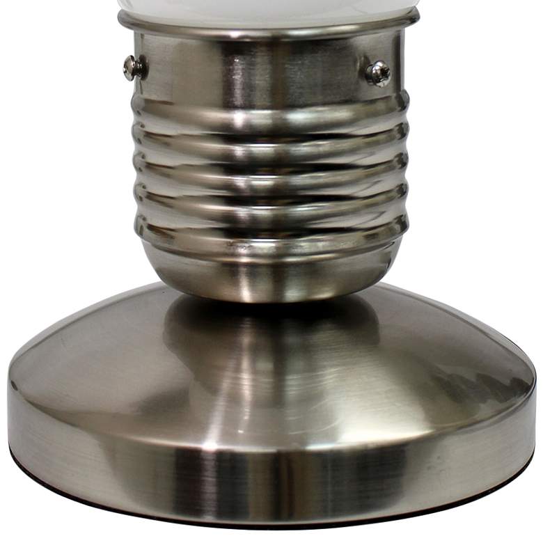 Image 4 All the Rages Simple Designs 9" Nickel Touch Control Bulb Lamp more views