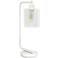 All the Rages Simple Designs Bronson 18 3/4" White Lantern Desk Lamp